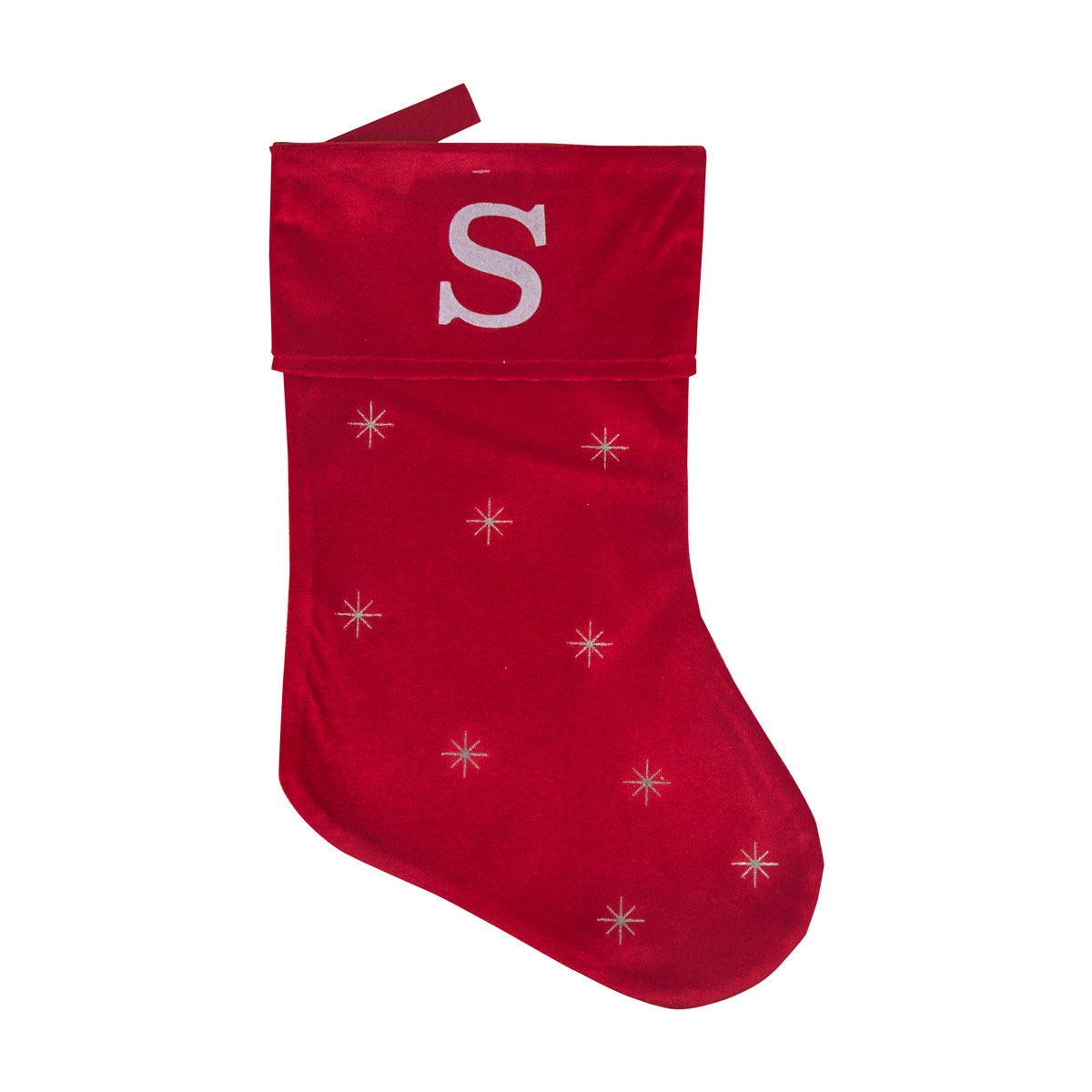 Christmas Monogram Letter 'S' Stocking, 17 in
