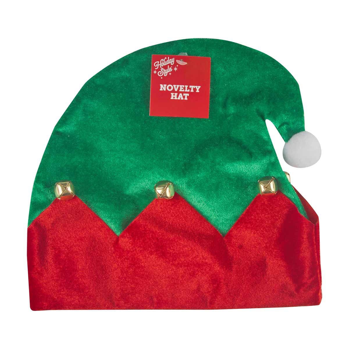 Holiday Style Christmas Velveteen Elf Hat, 2 Assorted Colors