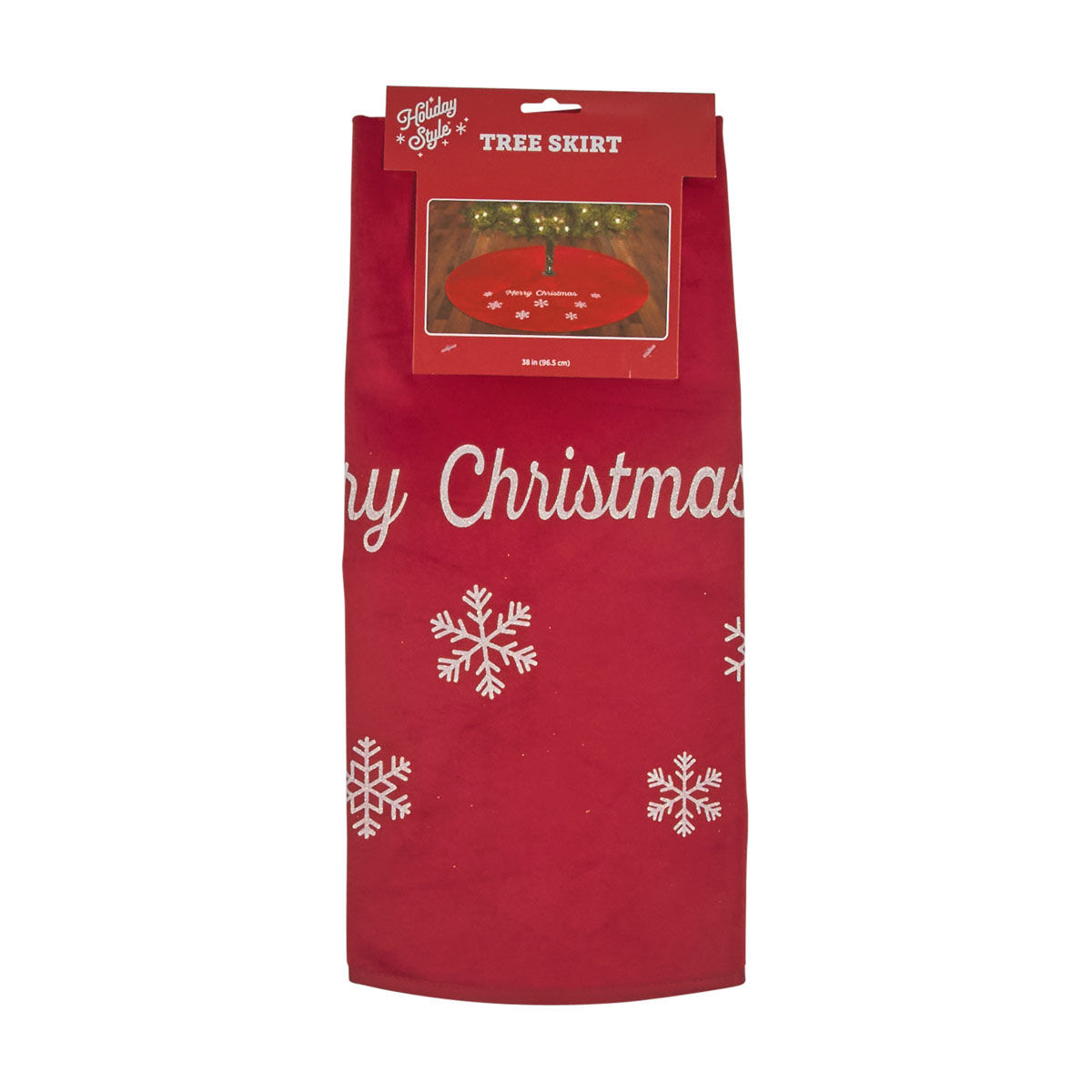 Holiday Style Christmas Tree Skirt, 38 in, 2 Assorted Designs