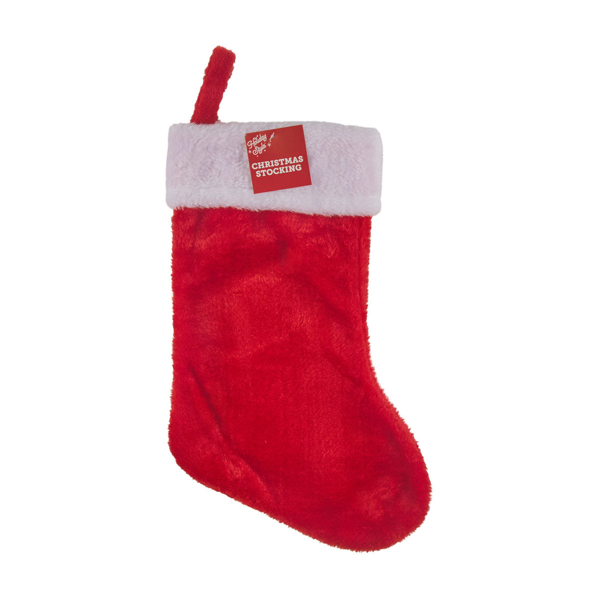 Holiday Style Christmas Plush Stocking, 17 in