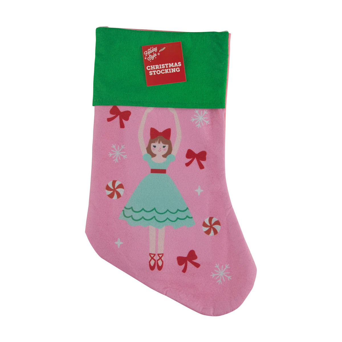 Holiday Style Christmas Ballet Stocking, 17 in