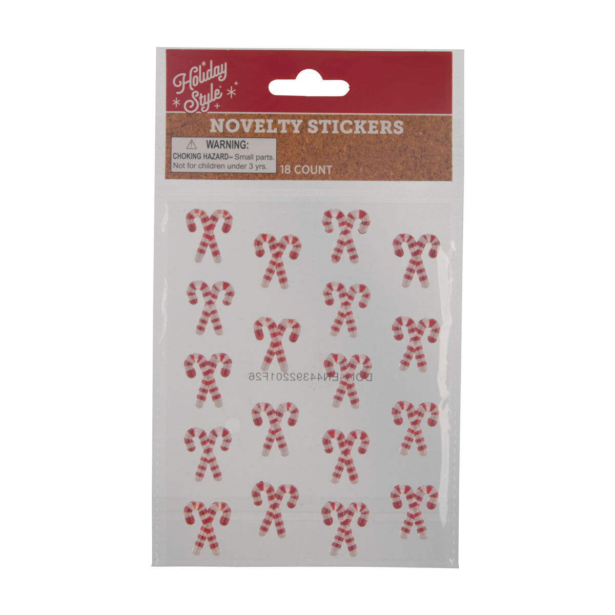 Holiday Style Christmas Gem-Look Novelty Stickers, 18 ct, 3 Assorted Designs