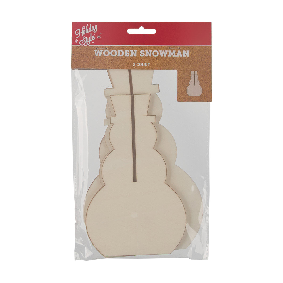 Holiday Style Christmas Slotted Wood Décor, 2 ct, 2 Assorted Designs