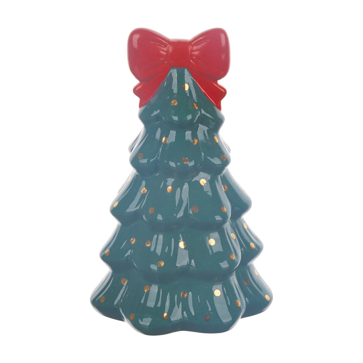 Hallmark Christmas Ceramic Green Tree Shaped Décor, Medium