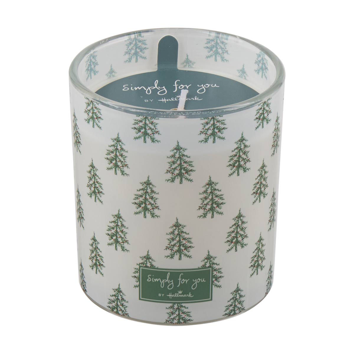 Simply for You by Hallmark Christmas Tree Print Candle, 8 oz