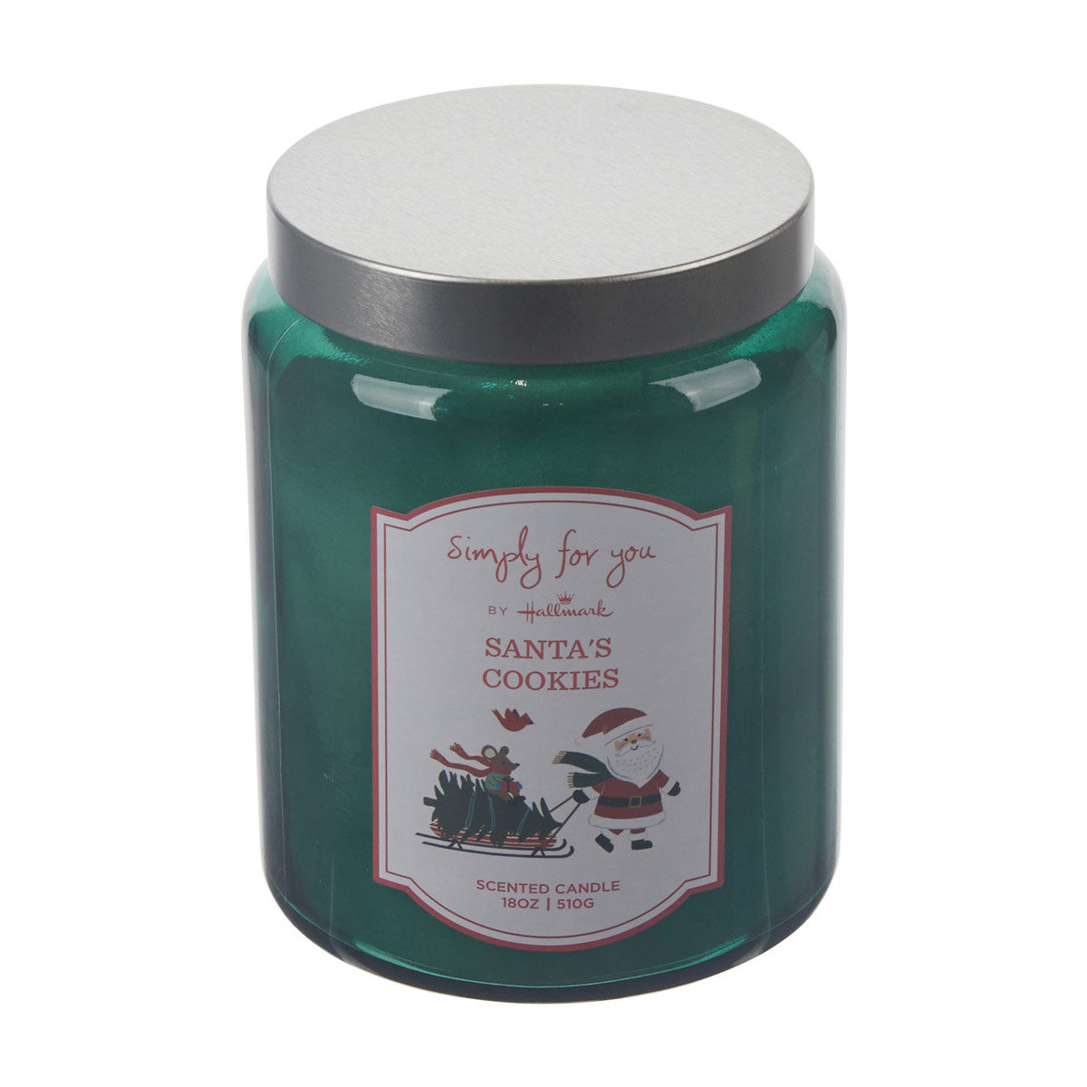 Simply for You by Hallmark Christmas Santa's Cookies Scented Jar Candle, 18 oz
