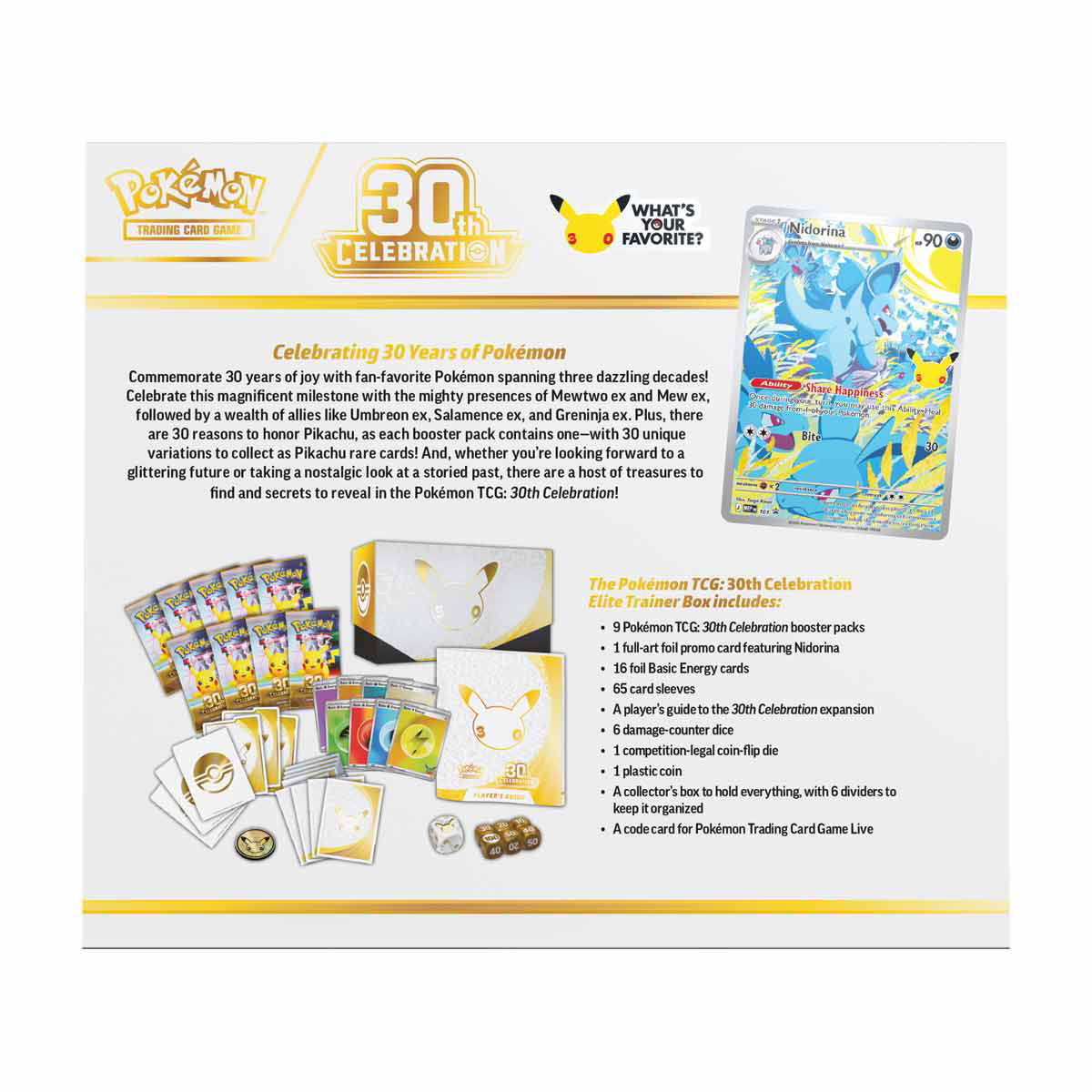 Buy Pokémon Trading Card Game 30th Celebration Elite Trainer Box