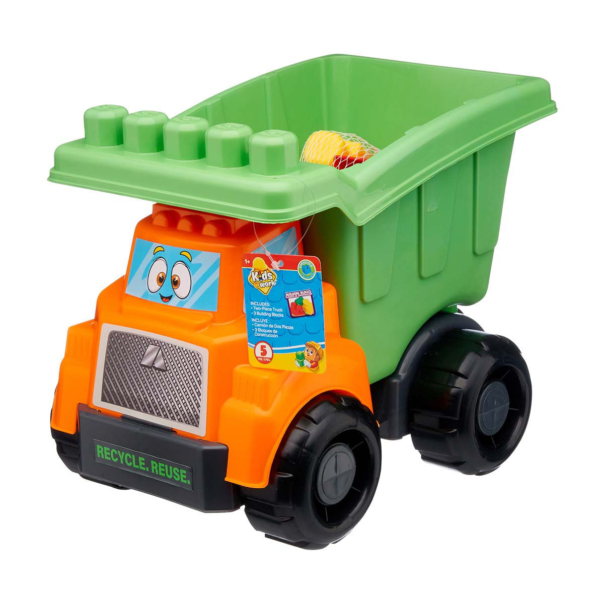Kids At Work Building Block Dump Truck Toy