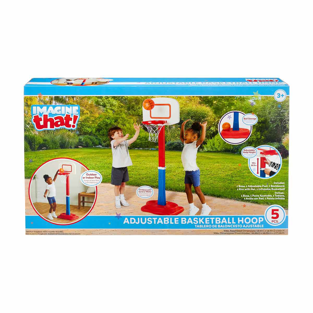Imagine That! Adjustable Basketball Hoop Play Set, 5 pc