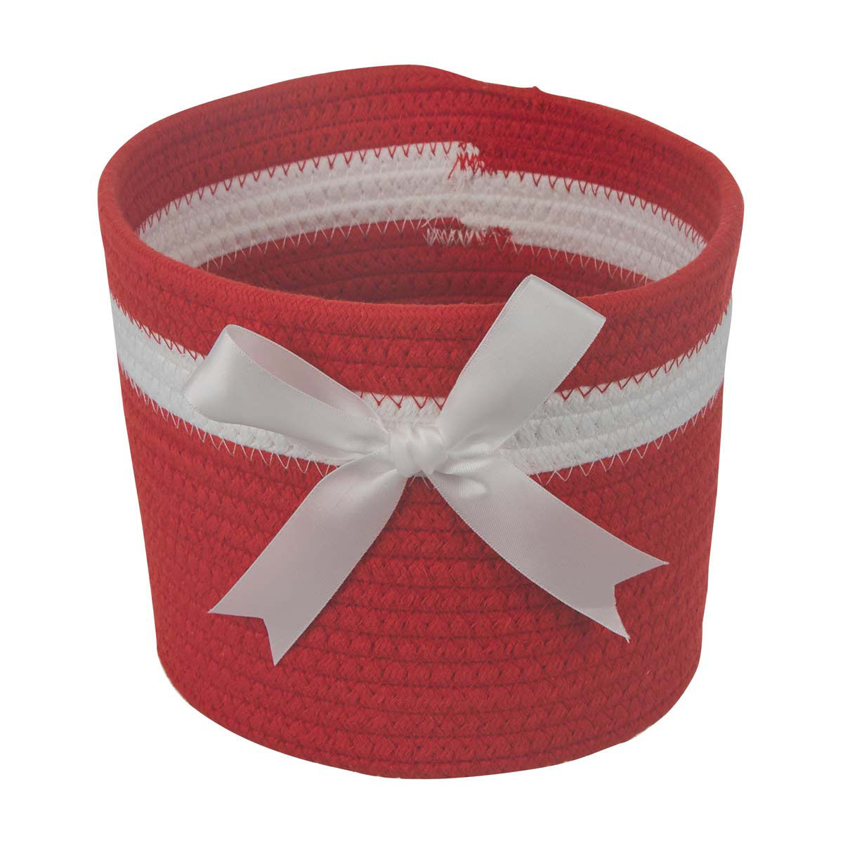 Christmas Red Fabric Basket, Small