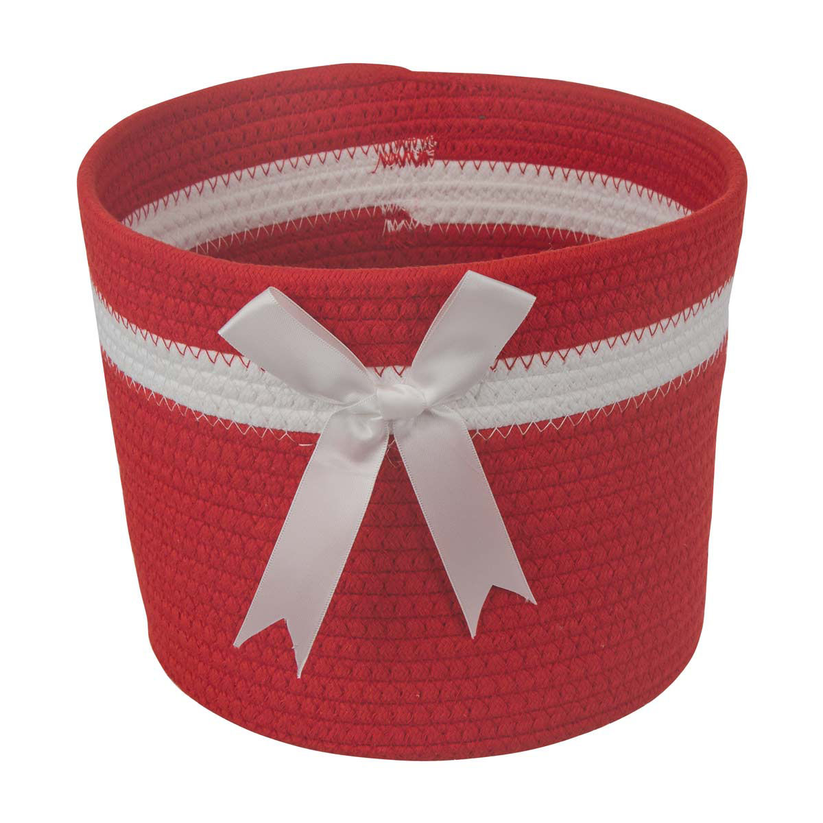 Christmas Red Fabric Basket, Medium