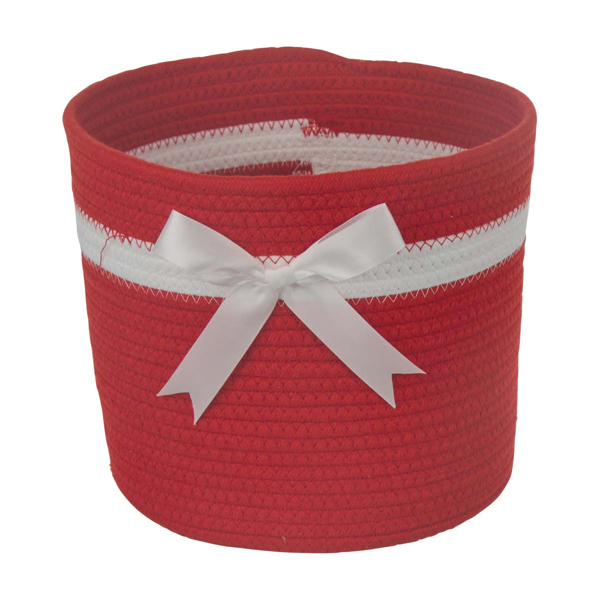 Christmas Red Fabric Basket, Large