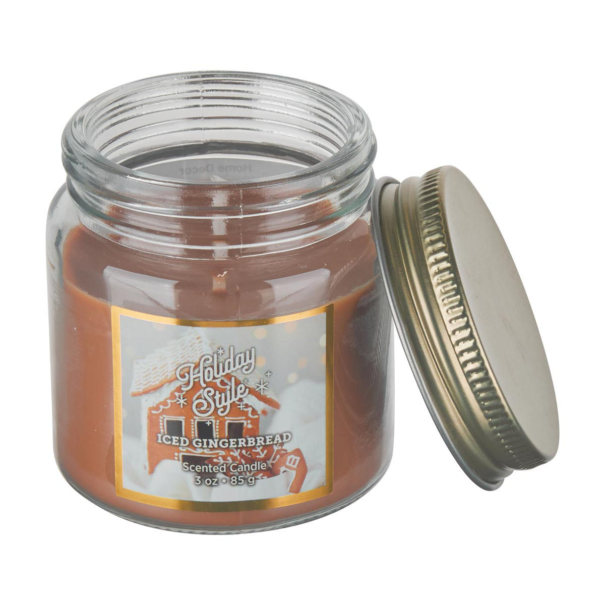 Holiday-Style-Christmas-Scented-Glass-Jar-Candle,-Iced-Gingerbread,-3-oz
