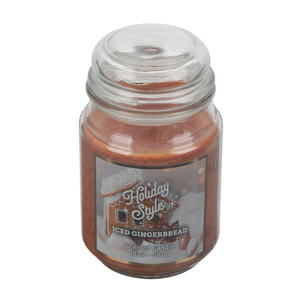 Holiday-Style-Christmas-Scented-Jar-Candle,-Iced-Gingerbread,-18-oz