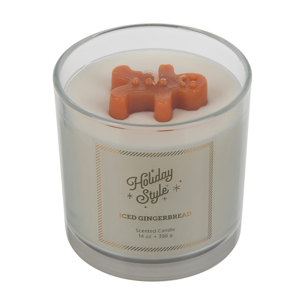 Holiday Style Christmas Scented Candle, Iced Gingerbread, 14 oz