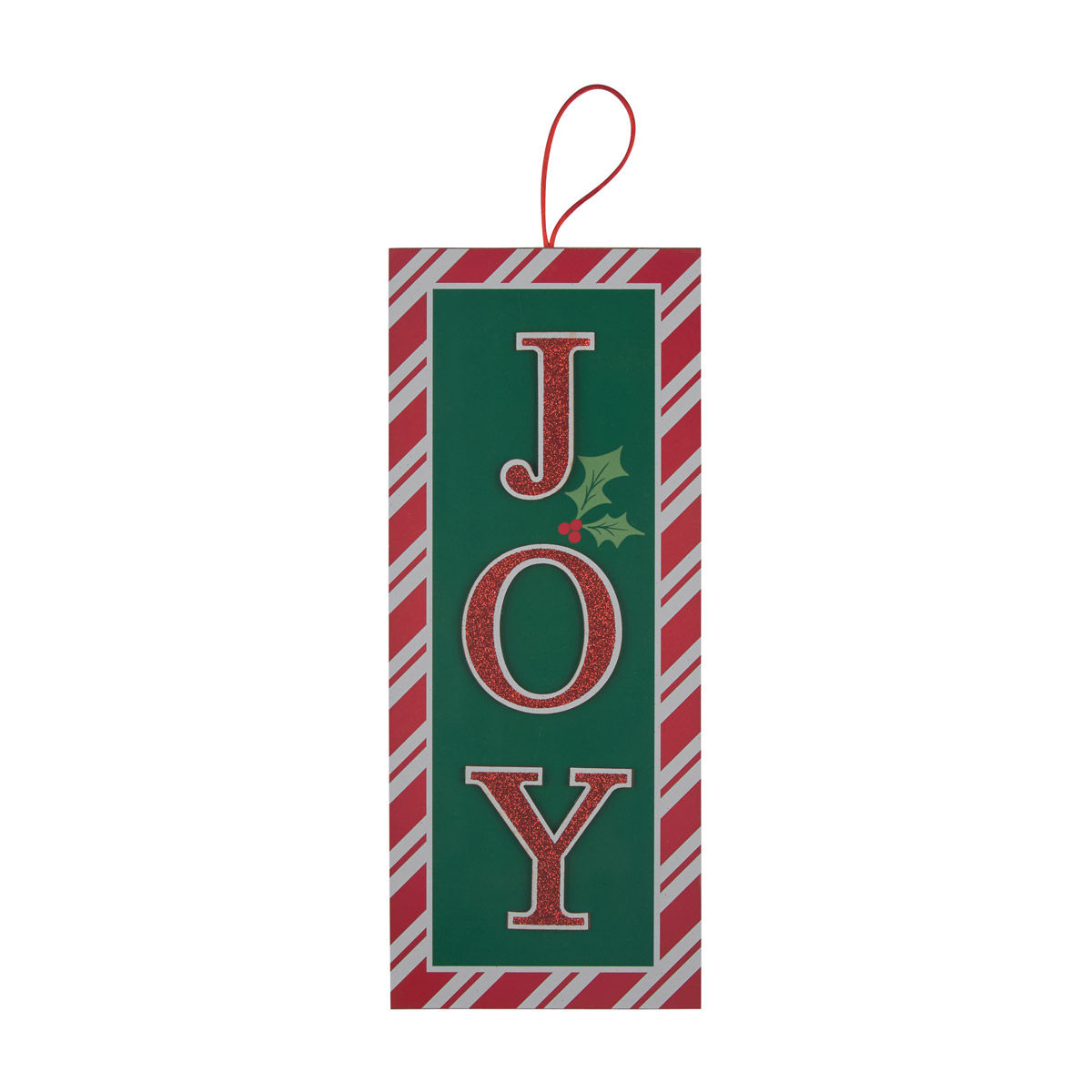 Christmas Rectangular MDF 'Joy' Hanging Décor