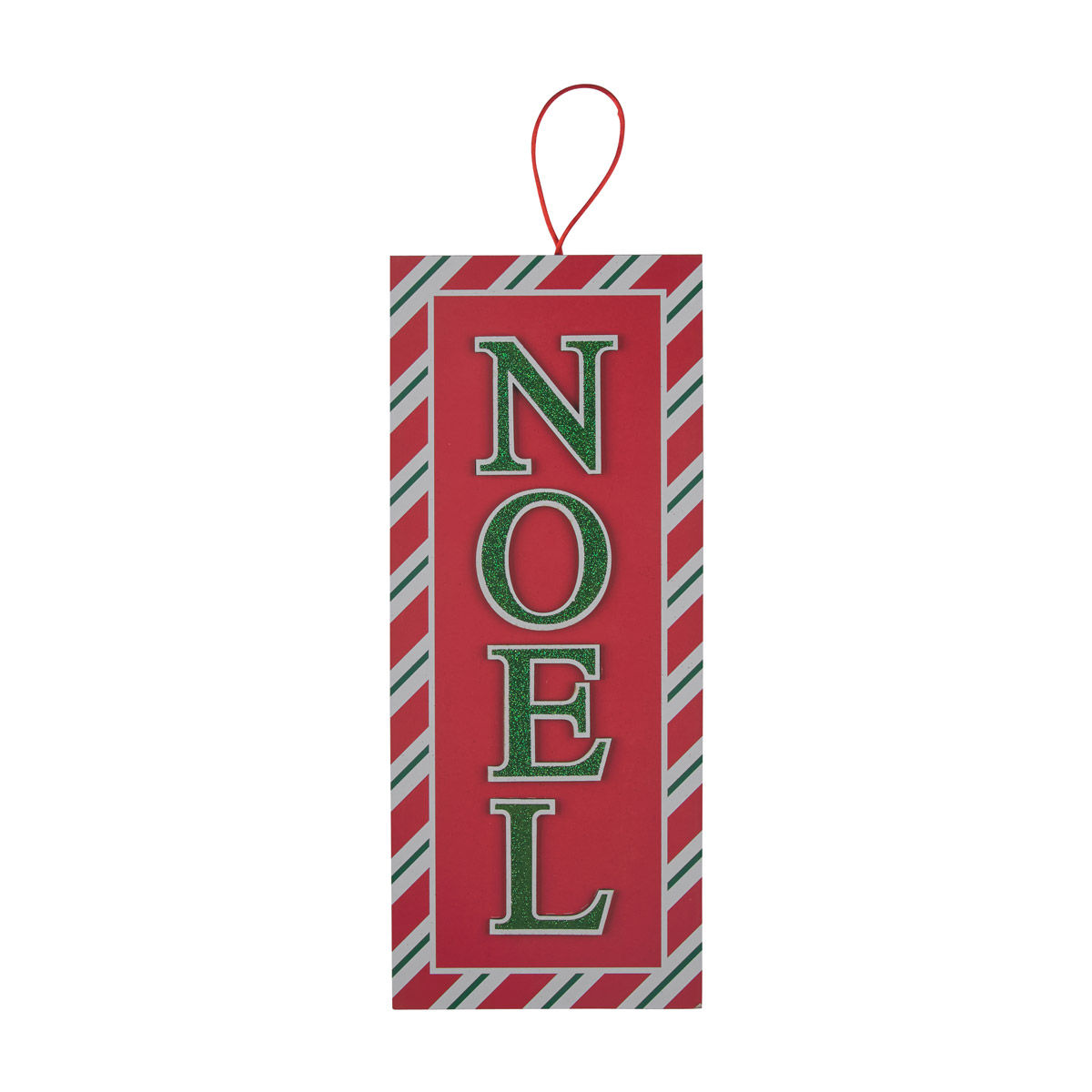 Christmas Rectangular MDF 'Noel' Hanging Décor