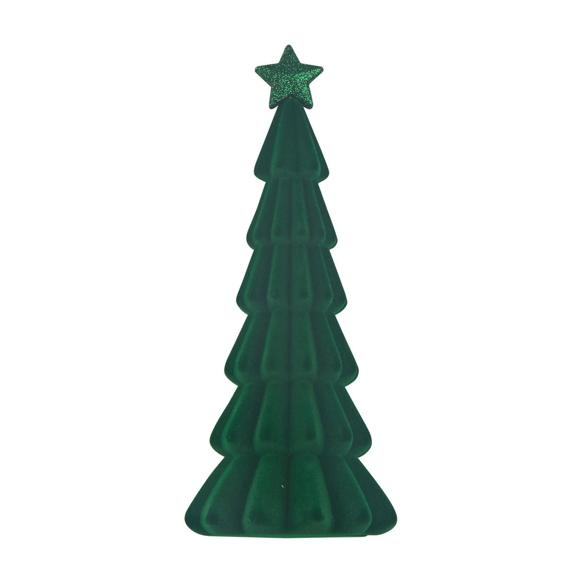 Christmas Green Flocked Tree Table Décor, Medium