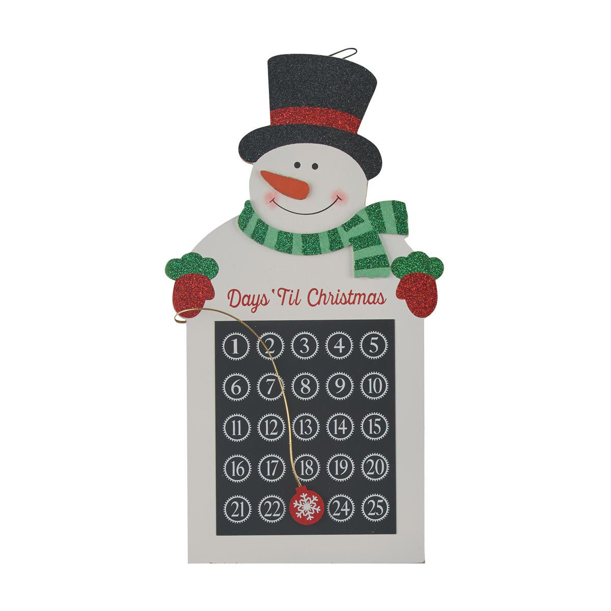 Christmas White Hanging Countdown Calendar Décor