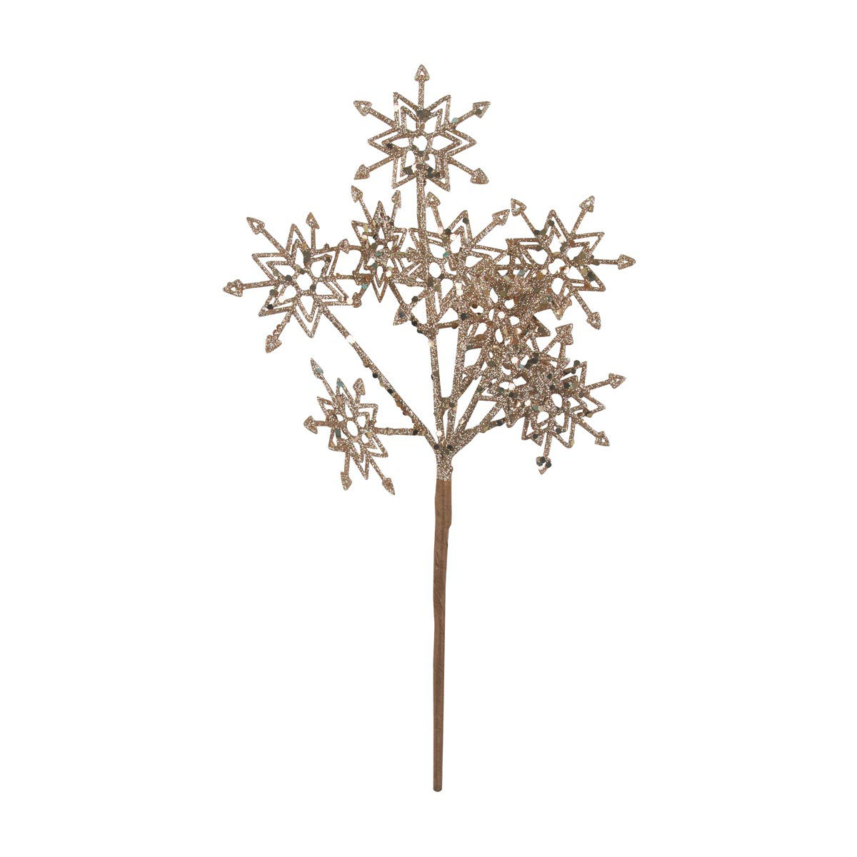 Christmas Artificial Glitter Snowflake Pick Décor