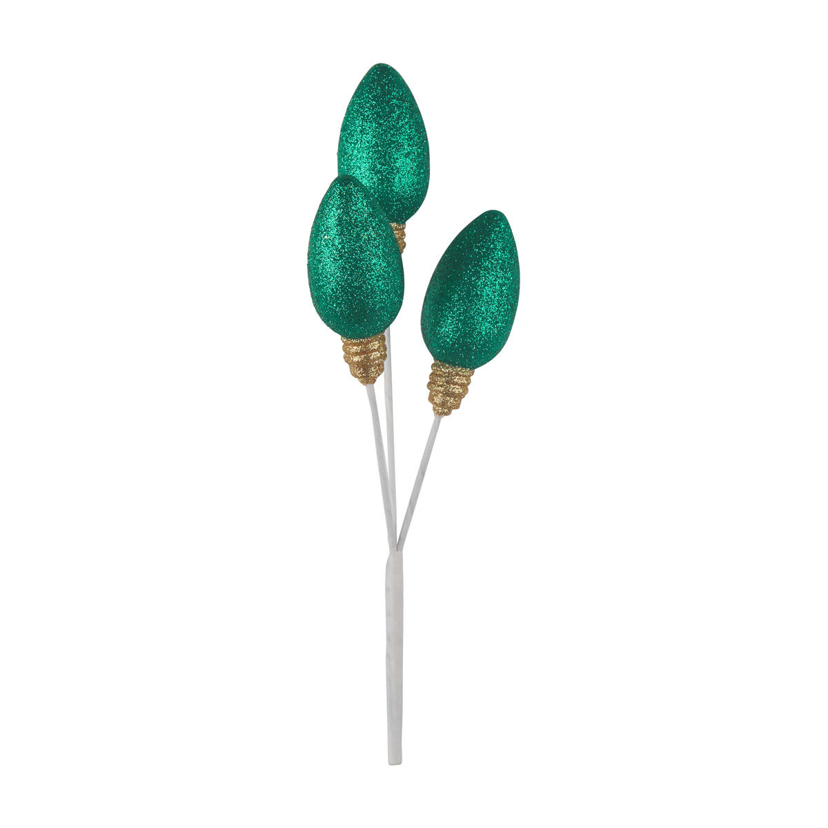 Christmas Green Bulb Decorative Garden Pick