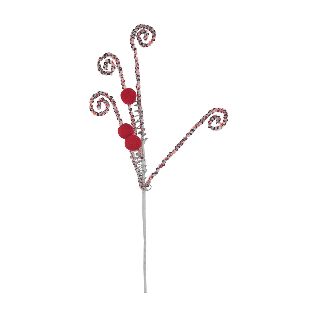 Christmas Sequins Curly Decorative Garden Pick