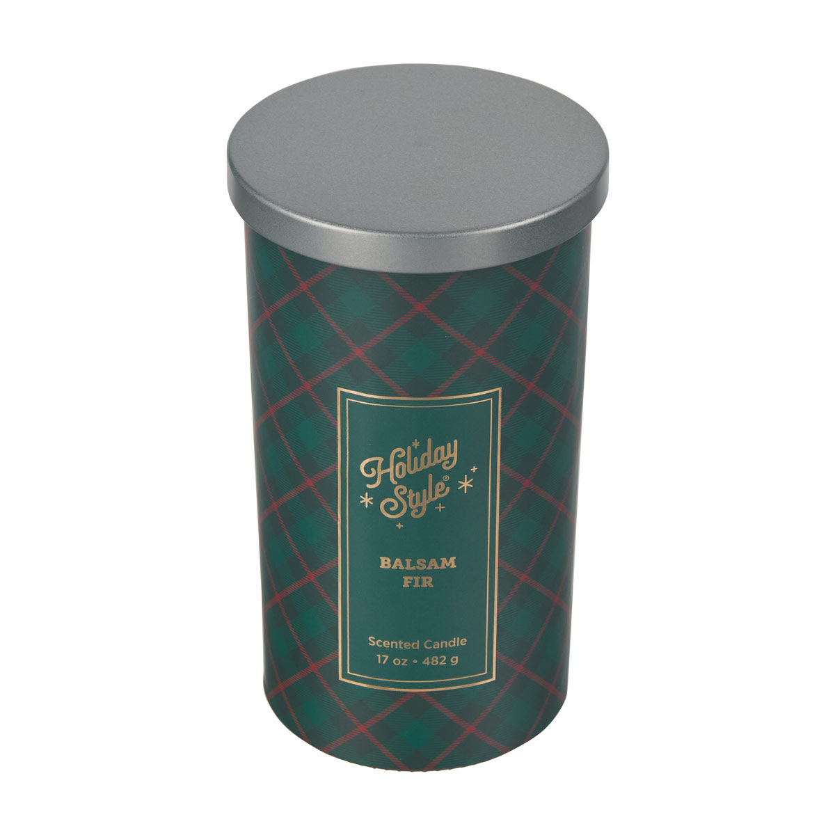 Holiday Style Christmas Balsam Fir Scented Jar Candle, 17 oz