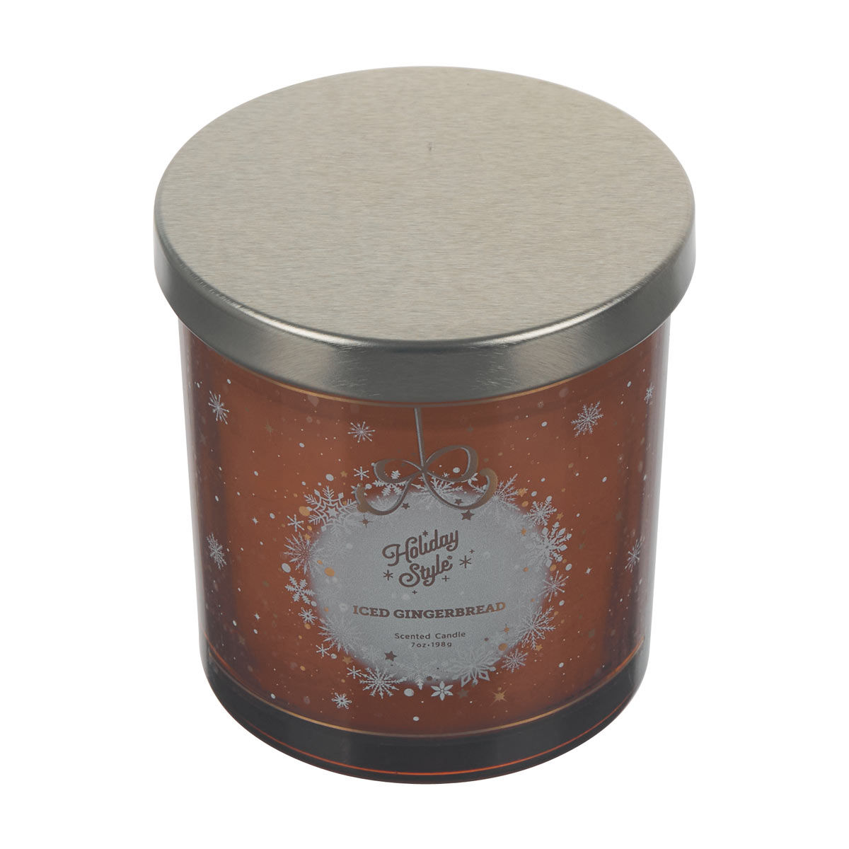 Holiday Style Christmas Iced Gingerbread Scented Jar Candle, 7 oz