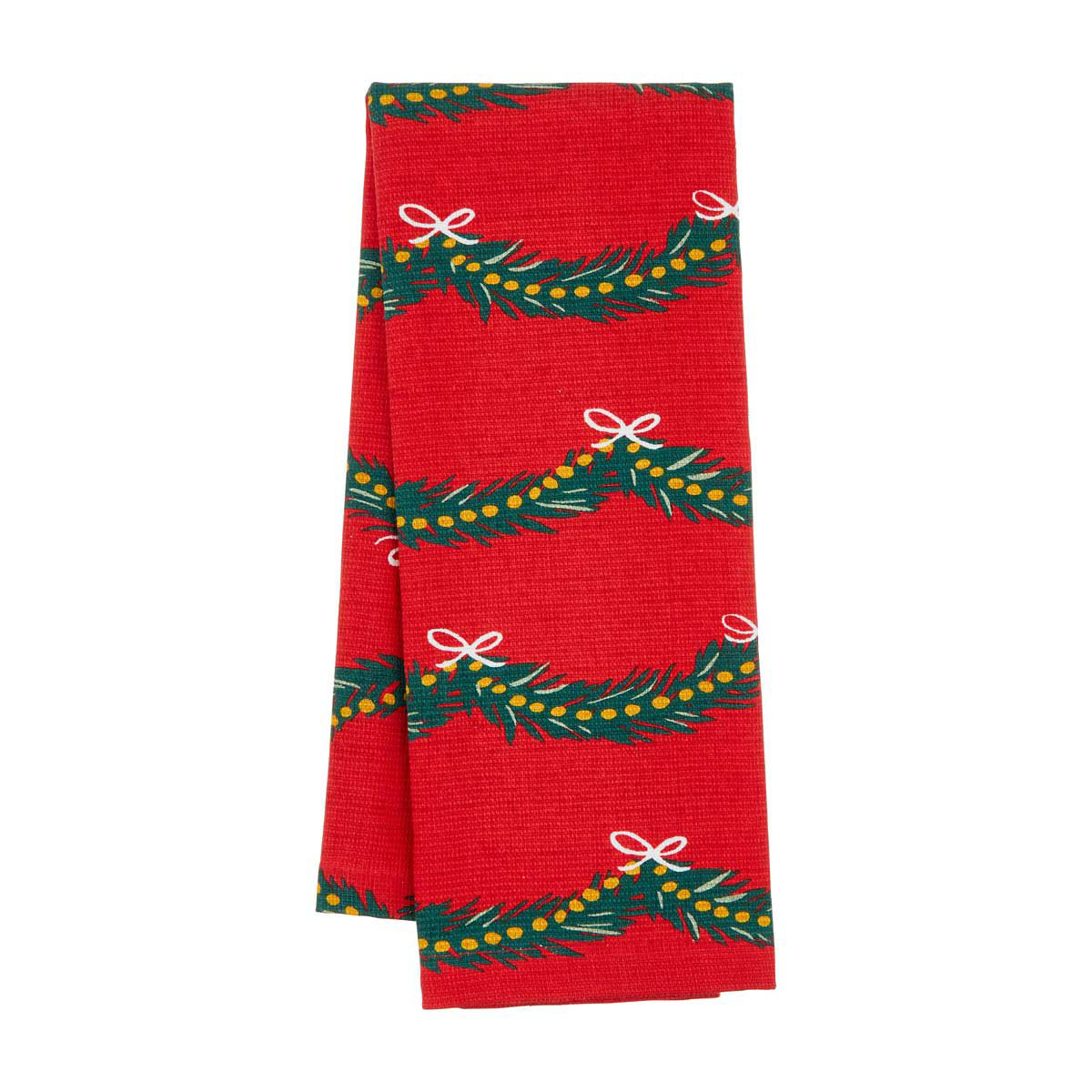 Hallmark Christmas Garland Ribbon Kitchen Towel