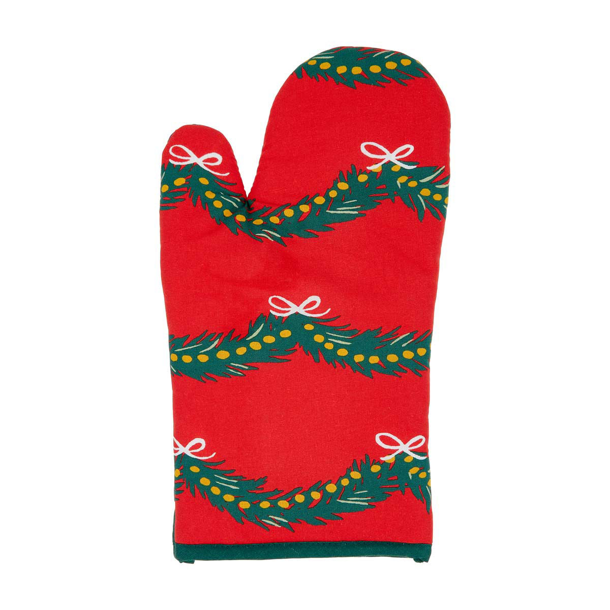 Christmas Garland Print Oven Mitt