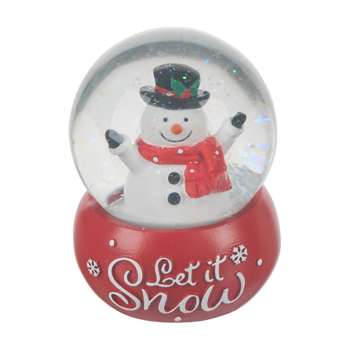 Christmas Snowman Glass Water Globe Table Décor, Small