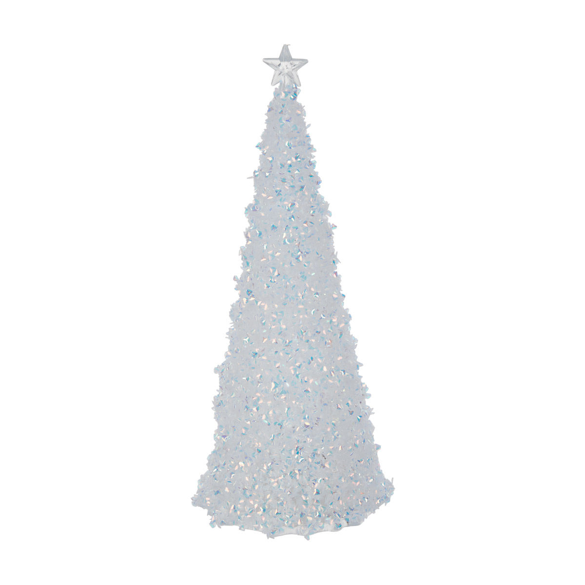 Christmas White LED Light-Up Tabletop Tree, Medium