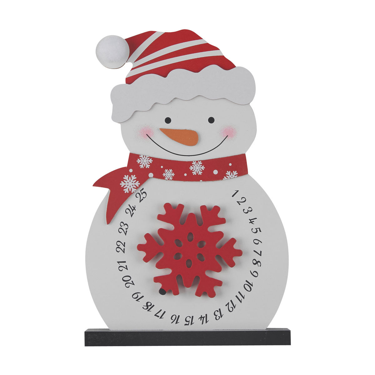 Christmas Tabletop Snowman Countdown Calendar Décor