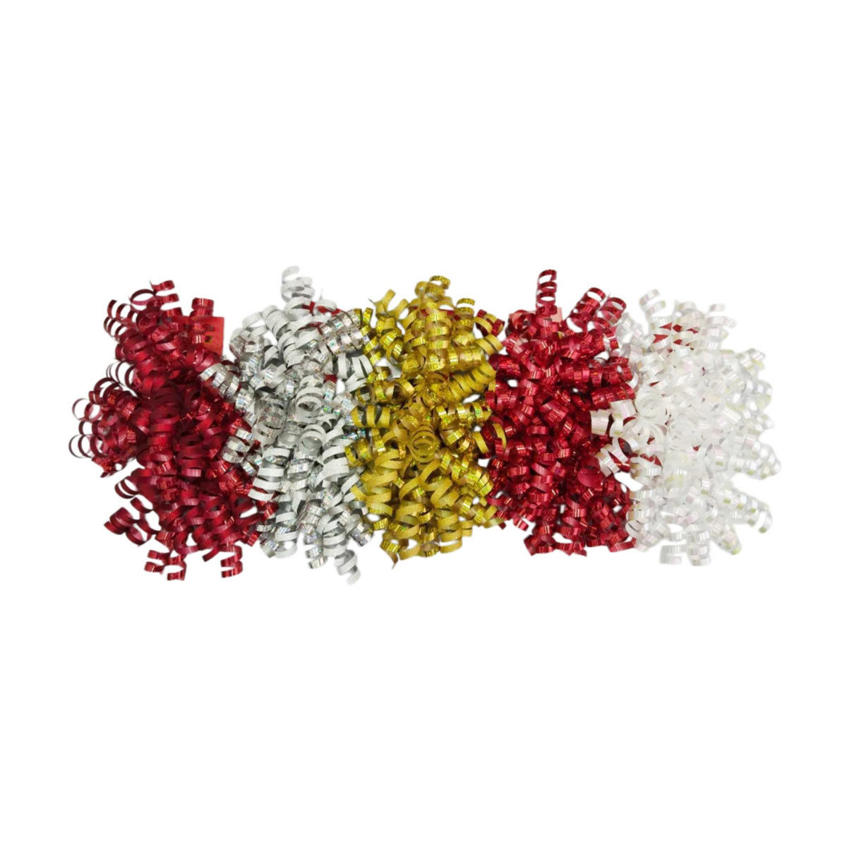 Christmas Decorative Curly Glitter Bow, 2 pk, Assorted