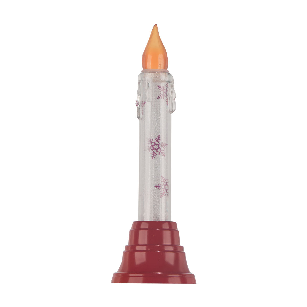 Christmas LED Candle Décor, Red, 6 in