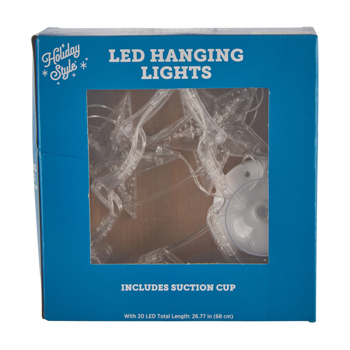 Holiday Style Christmas Tree LED Hanging Lights with Suction Cup, 26.77 in