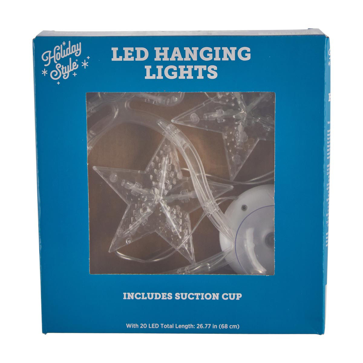 Holiday Style Christmas Bell LED Hanging Lights with Suction Cup, 26.77 in