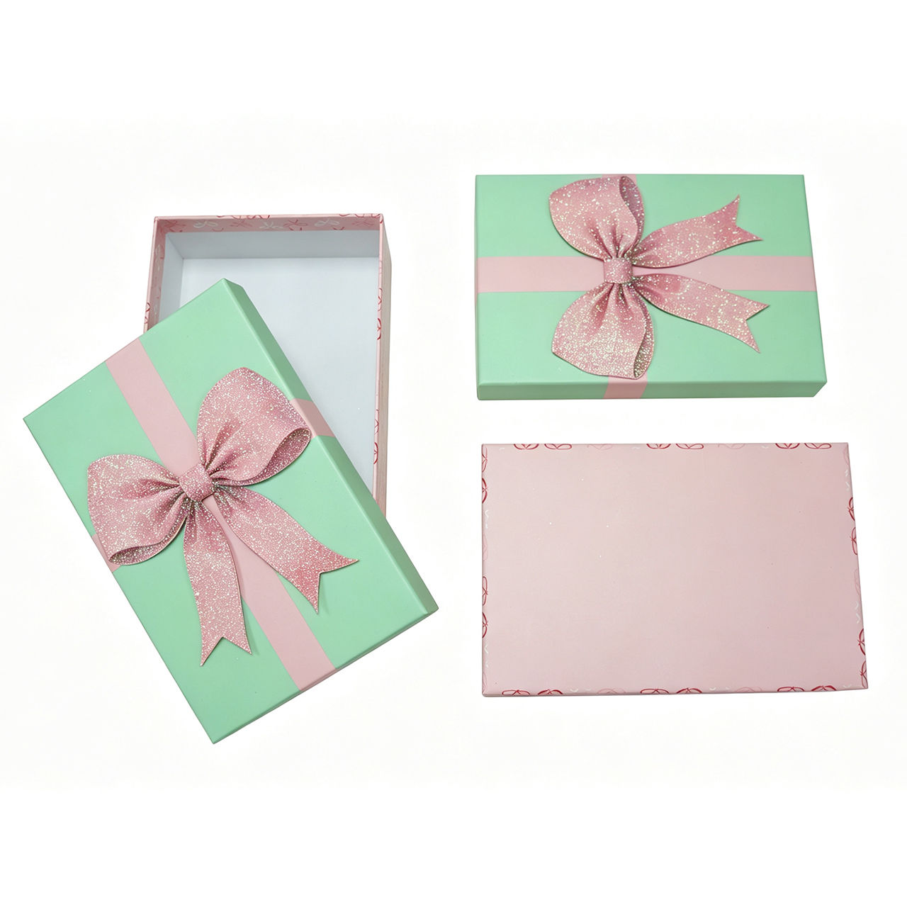 Christmas Print Gift Box, Medium, 3 Assorted Designs