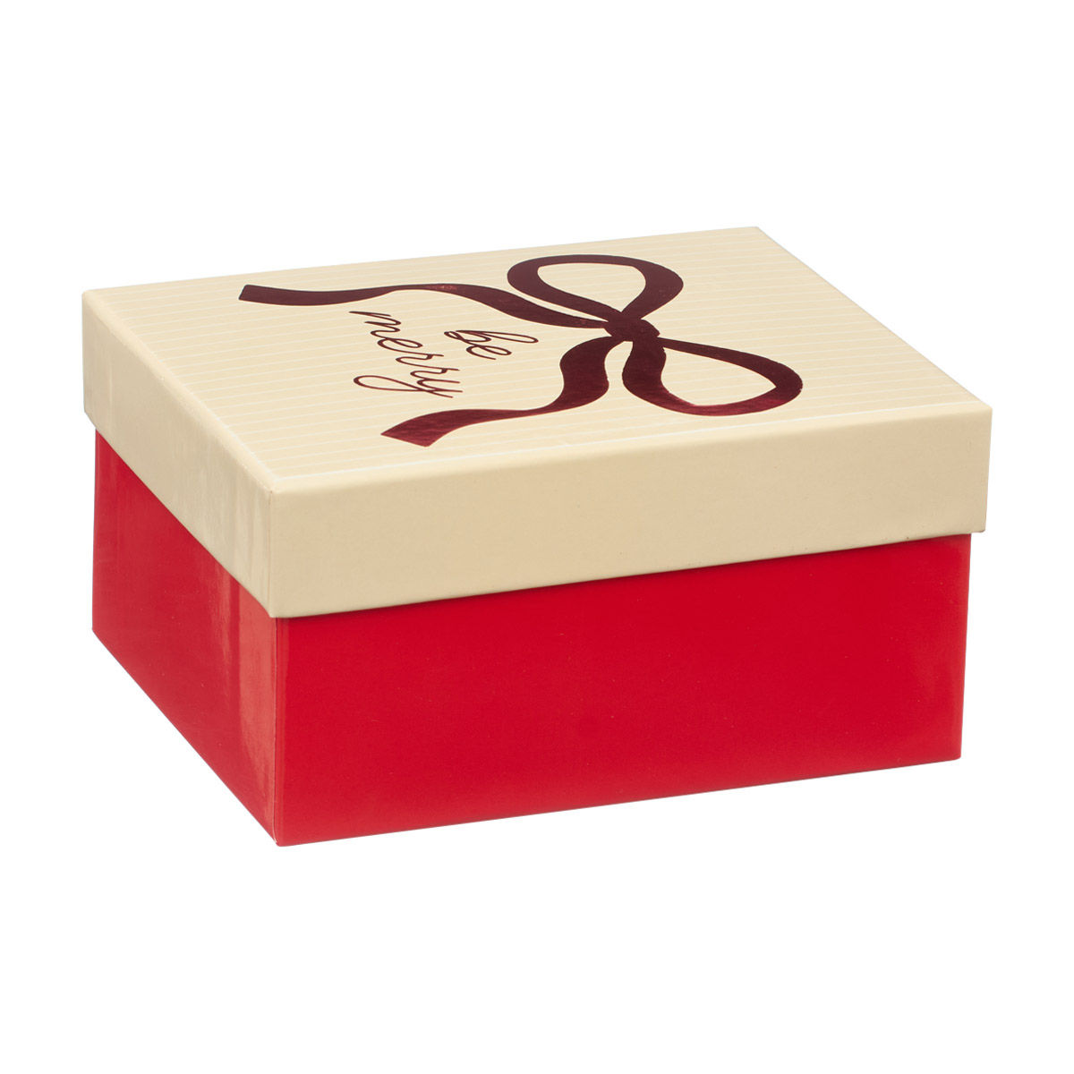 Hot Stamped Gift Box, Small, 2 Assorted Holiday Designs