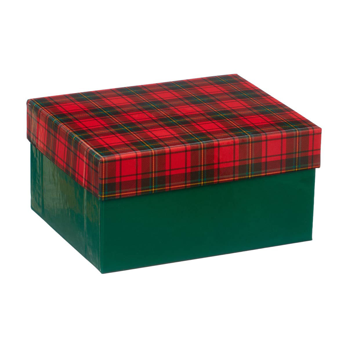 Christmas Red & Green Plaid Gift Box, Small