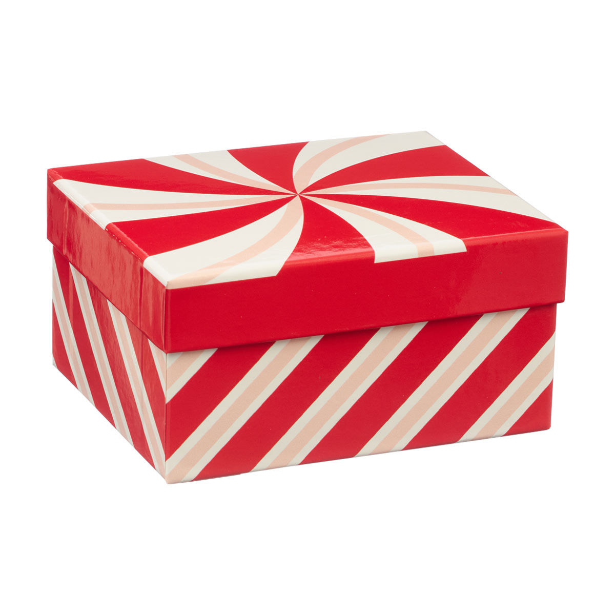 Christmas Red Peppermint Gift Box, Small