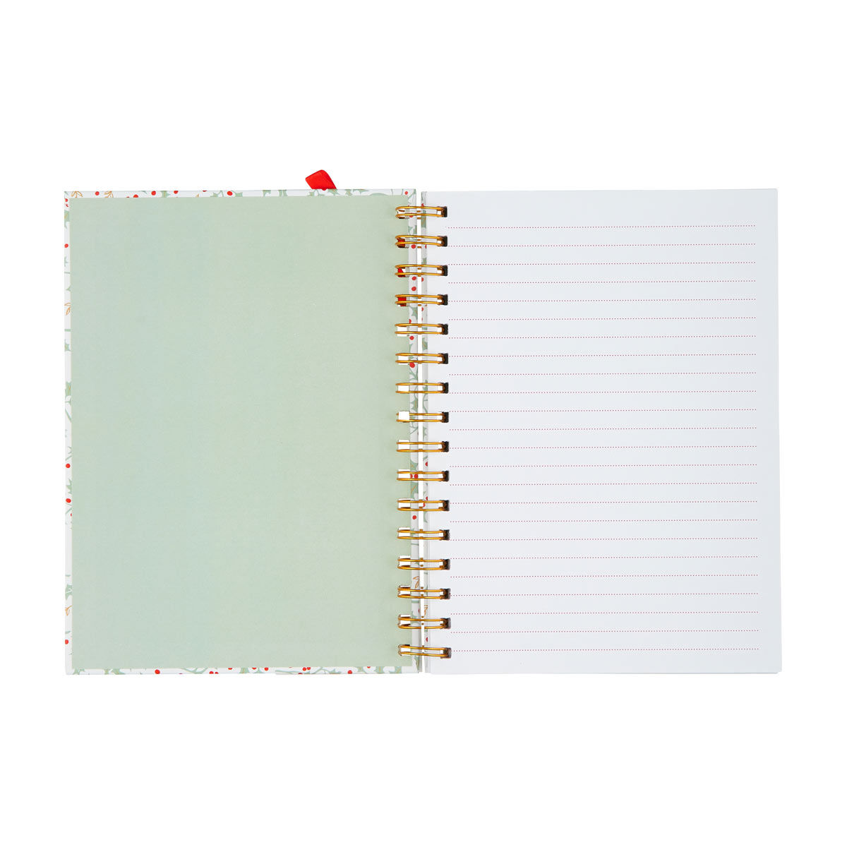 Simply for You by Hallmark Christmas Holly Print Cover Spiral Journal, 6x8.25 in
