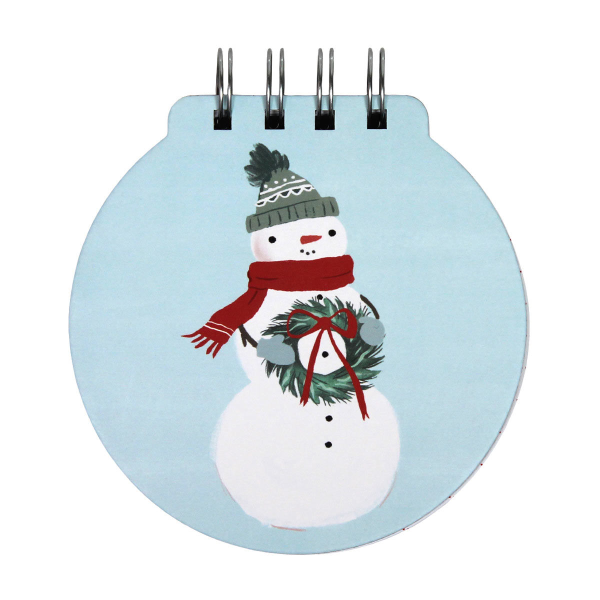Christmas Snowman Print Spiral Notepad