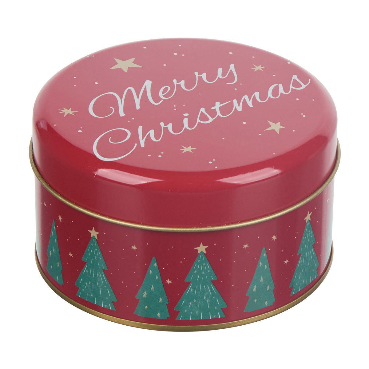 Christmas 'Merry Christmas' Printed Mini Round Tin