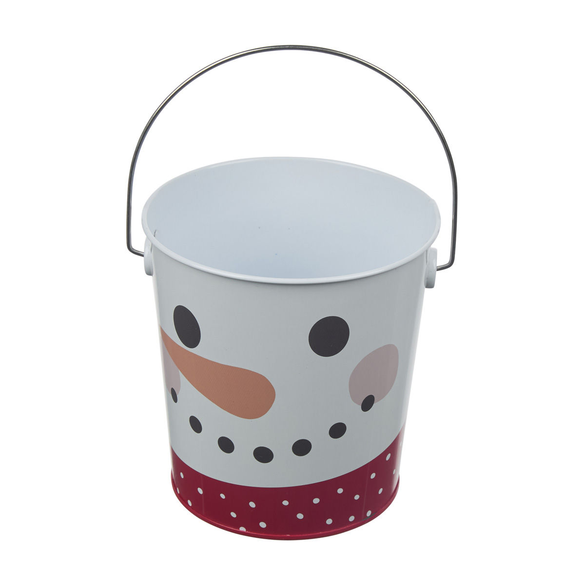 Christmas Snowman Face Bucket