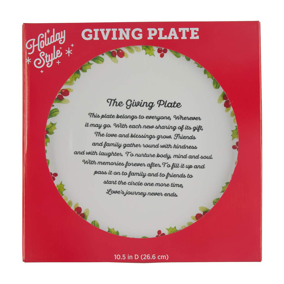 Holiday-Style-Christmas-Wreath-Printed-Giving-Plate,-10.5-in
