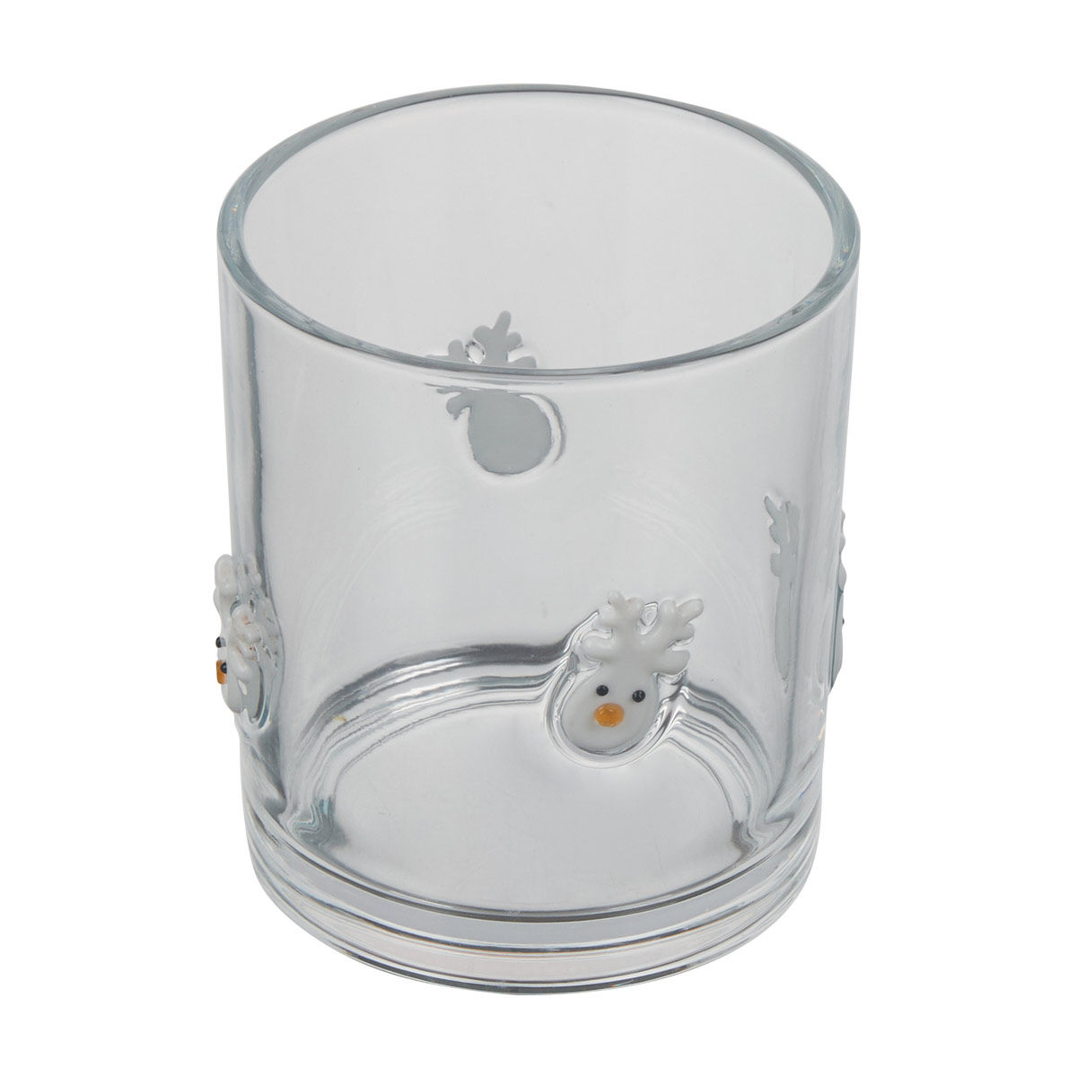 Christmas Reindeer Icon Drinking Glass, 14 oz