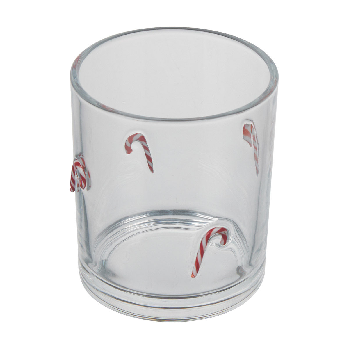 Christmas Candy Cane Icon Drinking Glass, 14 oz