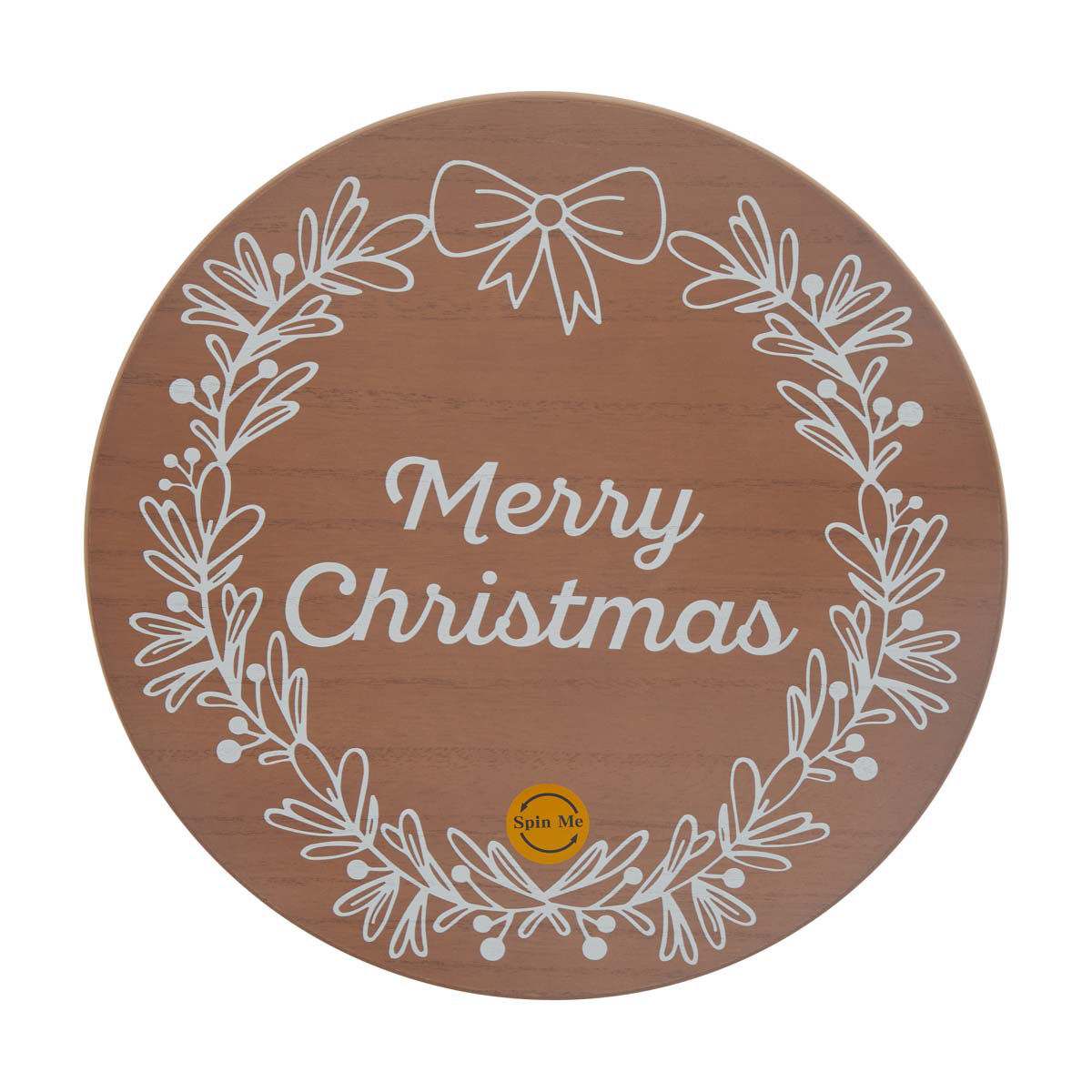 Christmas-Merry-Christmas-Wreath-Print-Rotating-Wood-Lazy-Susan