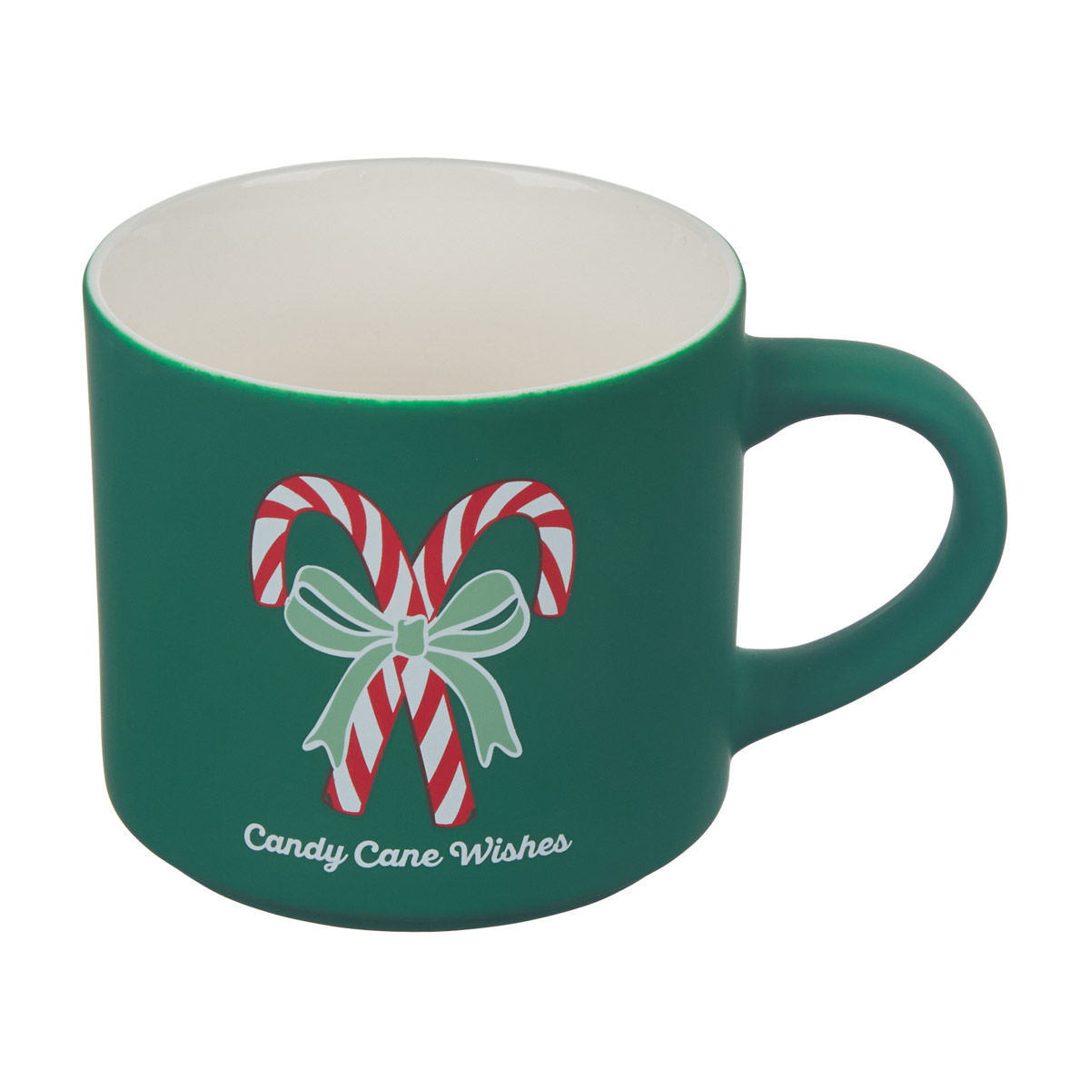 Christmas Green "Candy Cane Wishes" Soft Touch Mug